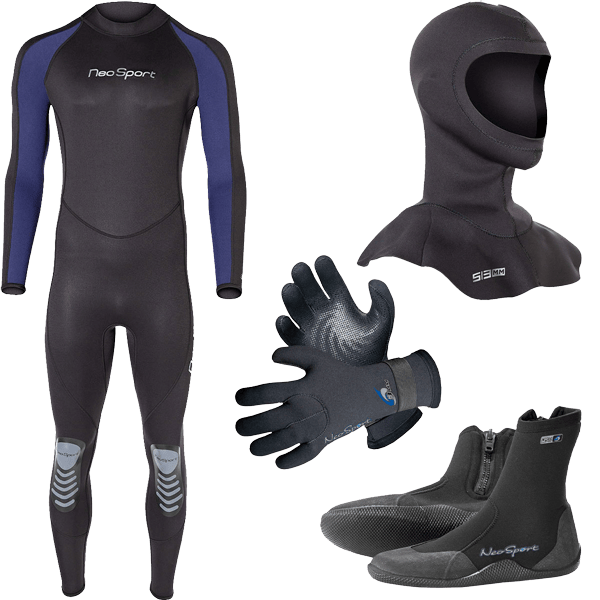 NeoSport 5mm Men's Full Wetsuit Package
