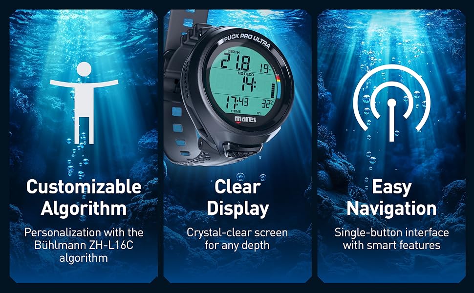 Mares Puck Pro Ultra Lite Dive Computer 414173BK - Scuba