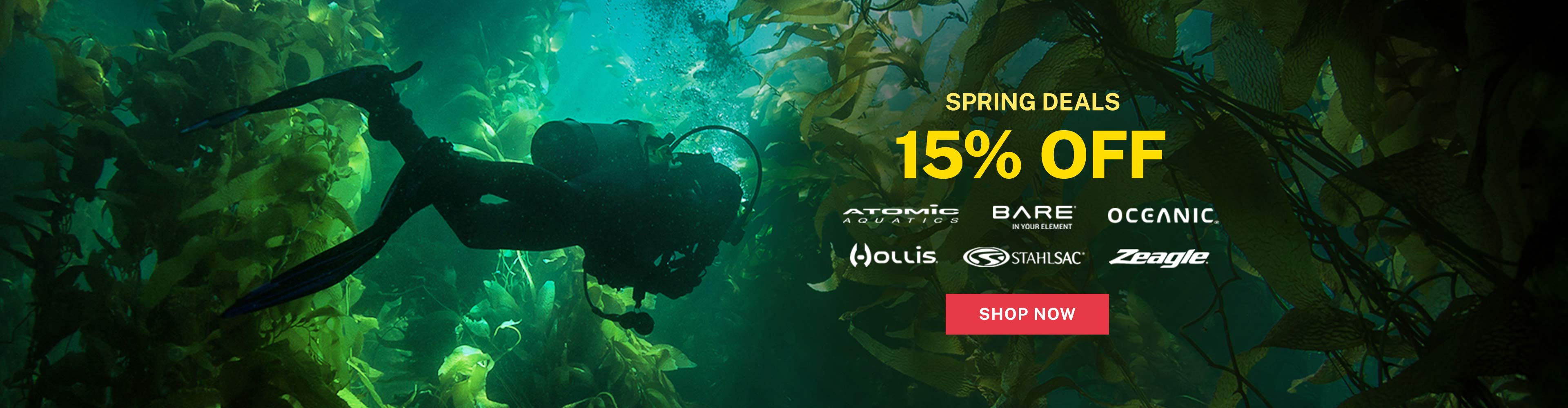 Spring Deals | 15% Off Scuba Gear