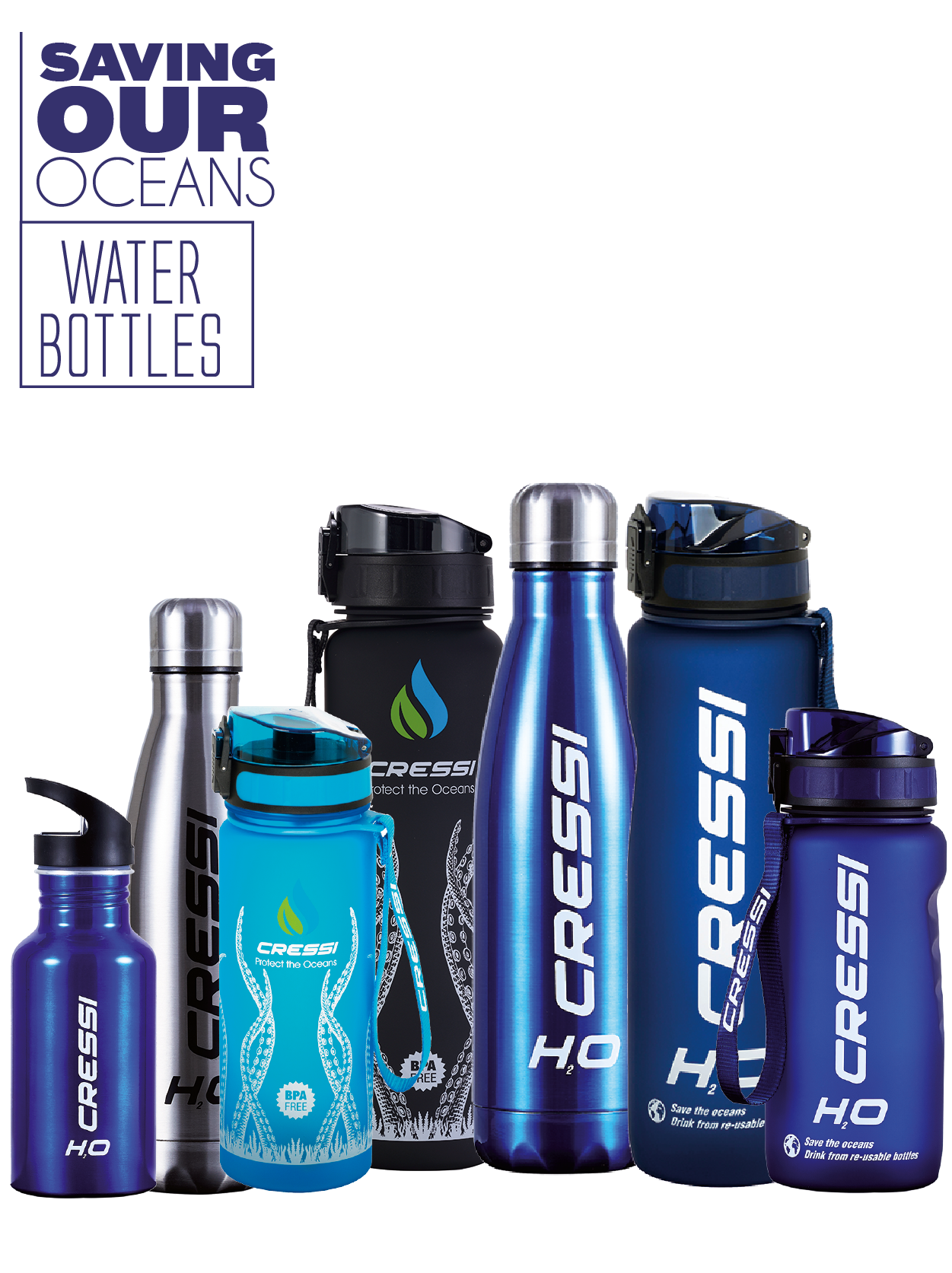 Cressi H2O Water Bottles