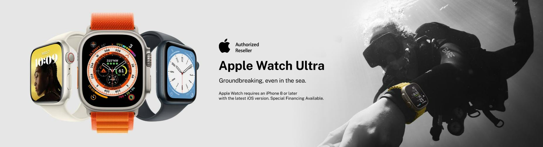 Apple Watch Ultra GPS+Cellular 49mm Titânio c/ Bracelete Ocean