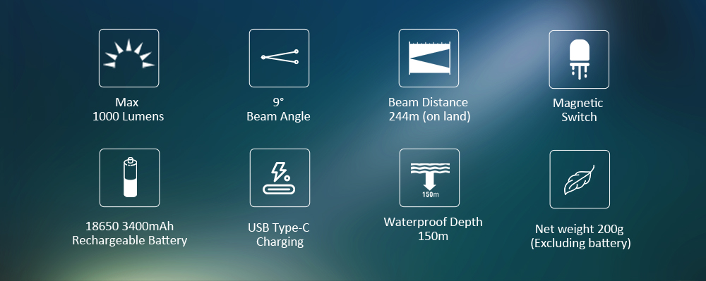 Orca Torch D550 Dive Light