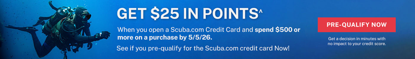 Get $25 in Bonus Points when you open a Scuba.com Credit Card