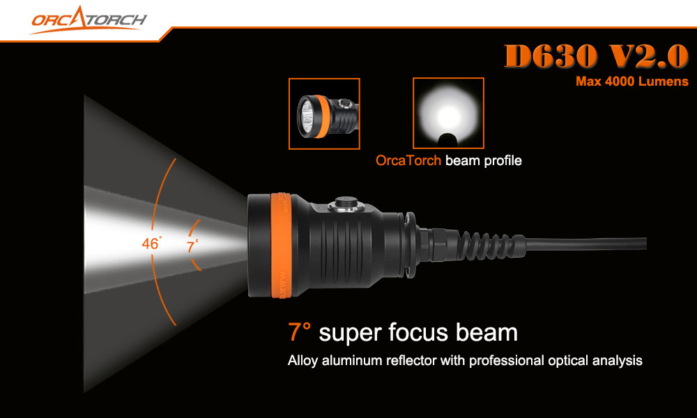 OrcaTorch D630 4000 Lumens Canister Light