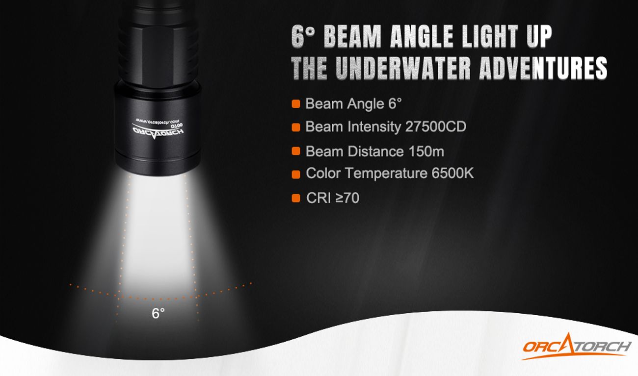 OrcaTorch D710, 3000 Lumen Dive Light