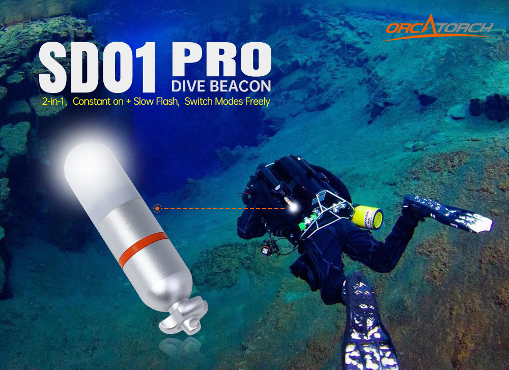 OrcaTorch SD01 Pro Dive Beacon