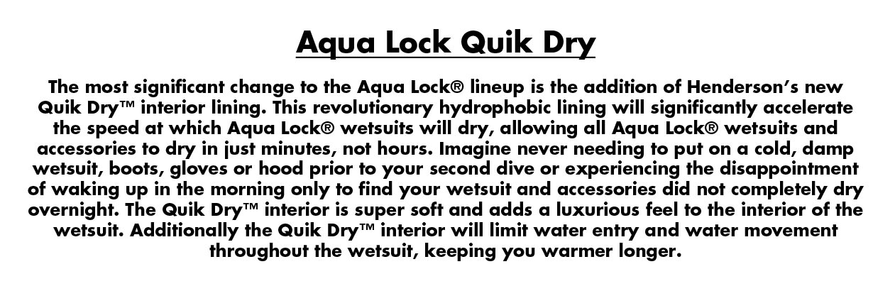 Henderson Aqua Lock wetsuit series