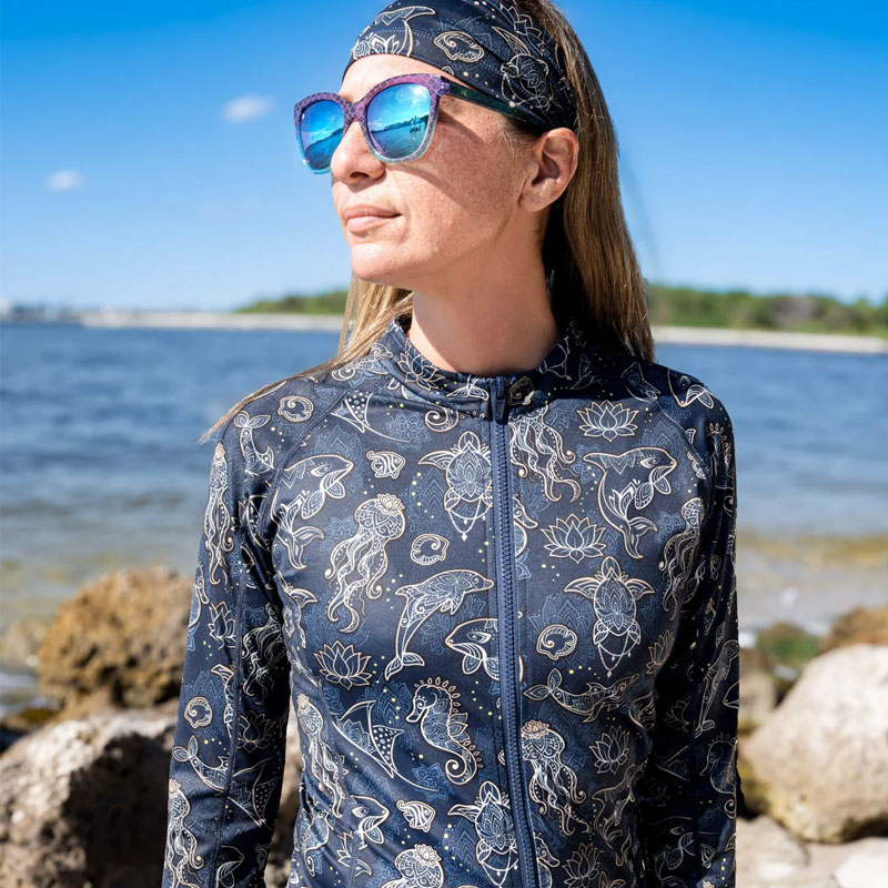 Spacefish Army Ocean Mandala Rash Guard