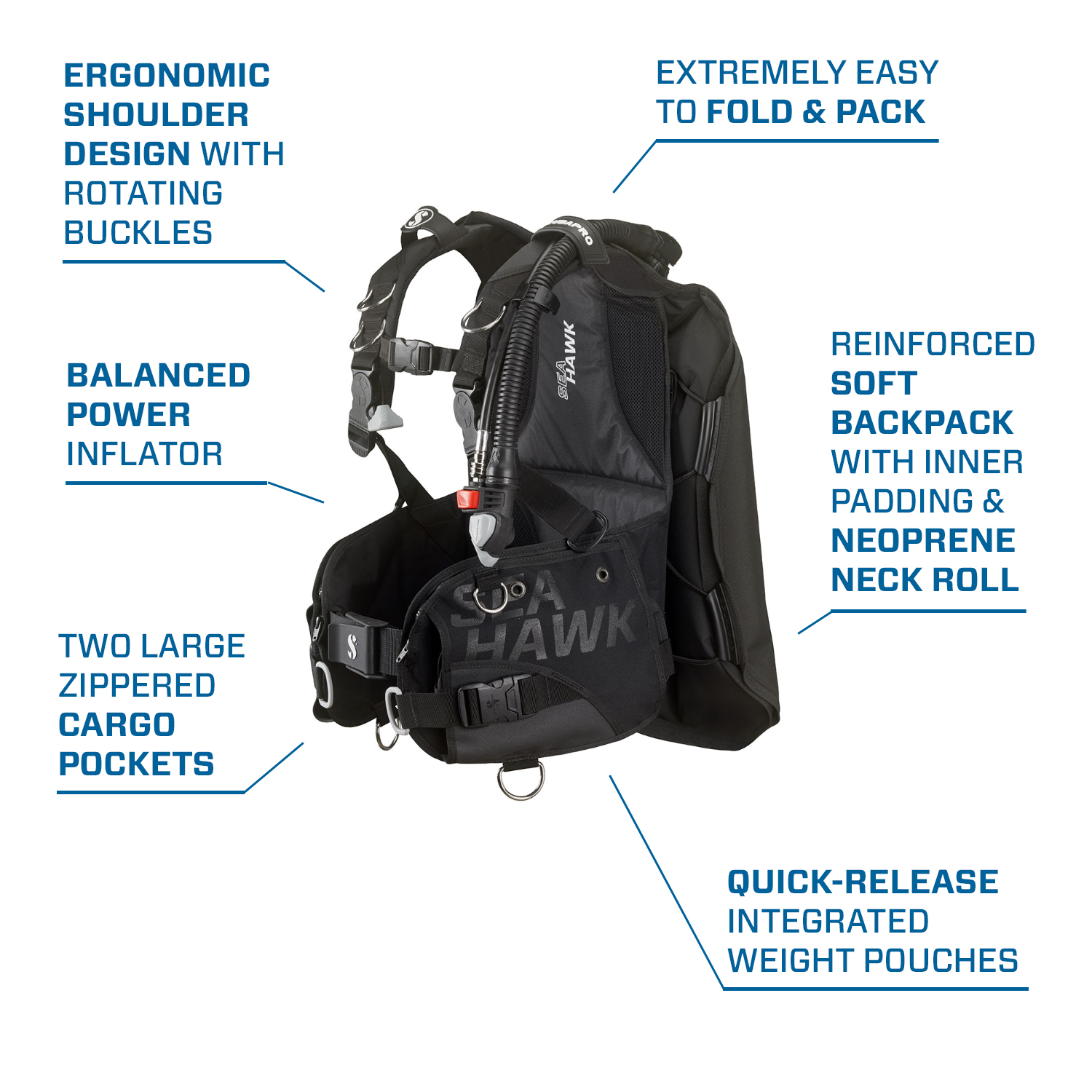 Scubapro Seahawk 2 BCD - Scuba Scubapro Seahawk 2 BCD - Scuba