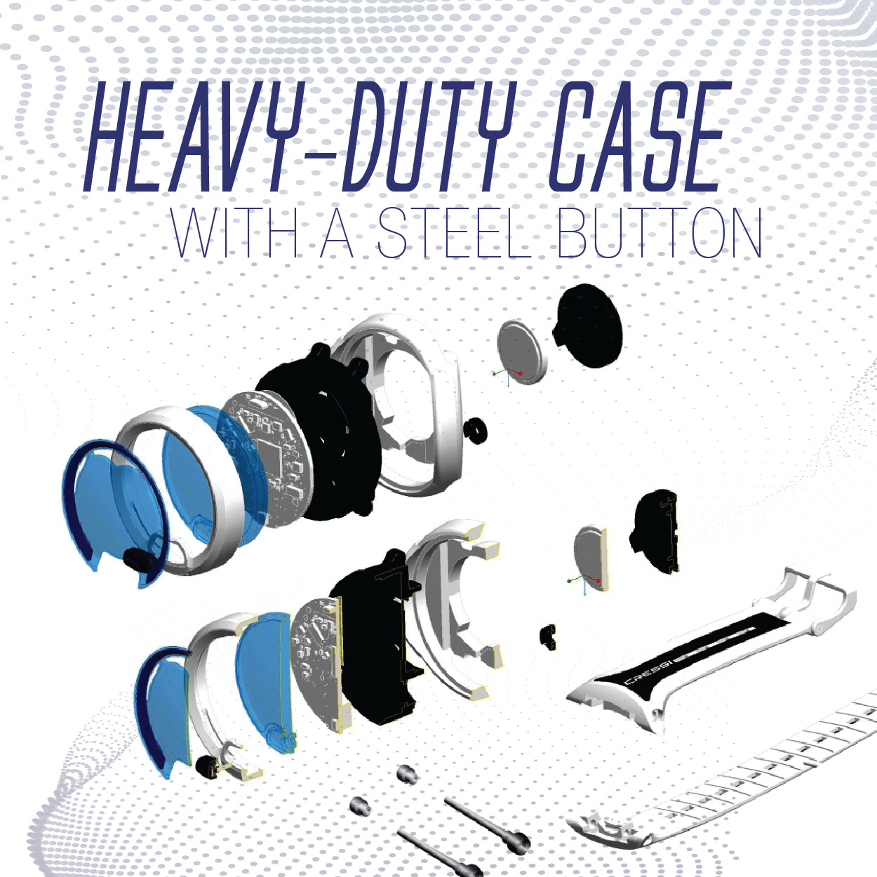 Heavy-Duty Case With A Steel Button