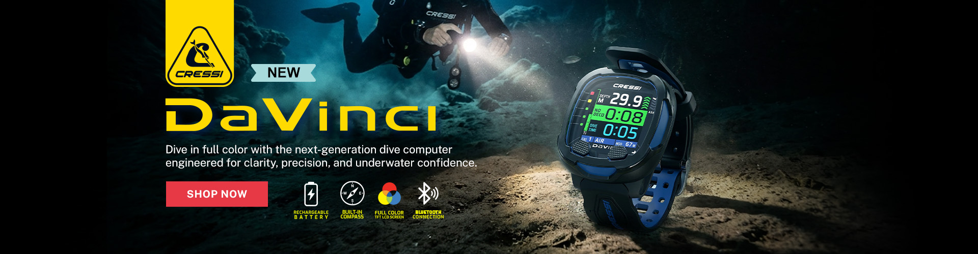 NEW Cressi DaVinci Dive Computer