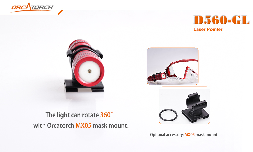 OrcaTorch D560-GL Green Laser