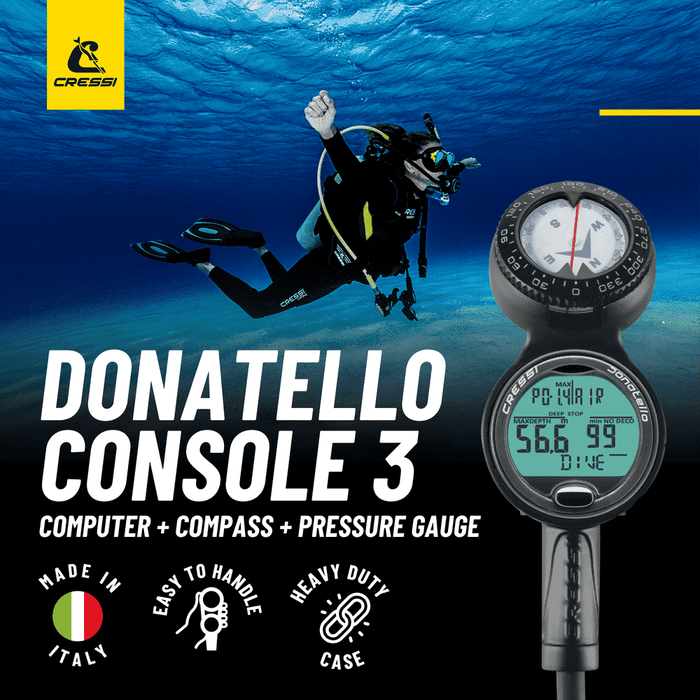 Cressi Donatello 3-Gauge Global Console
