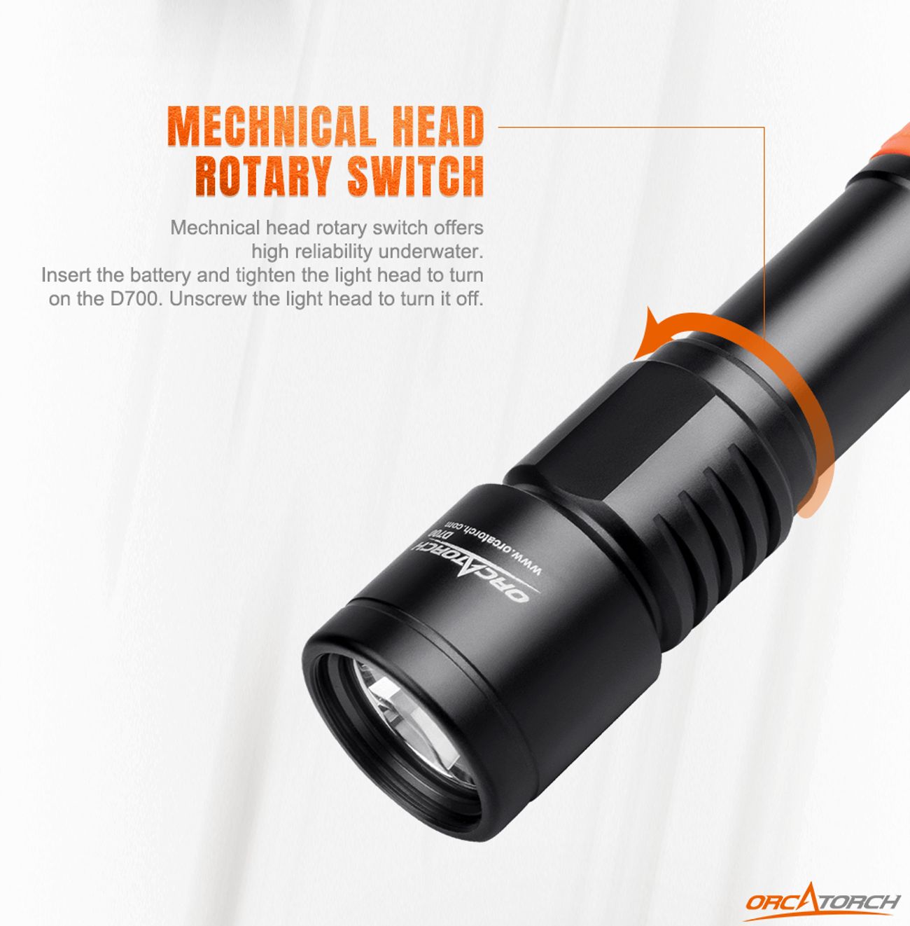 OrcaTorch D700, 1700 Lumen Dive Light