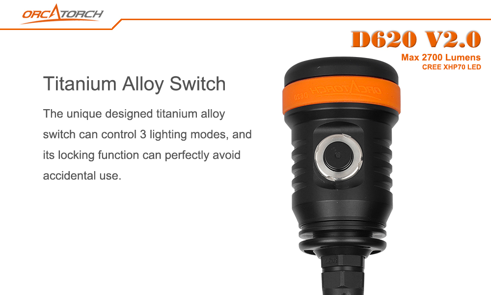 OrcaTorch D620 2700 Lumens Canister Light