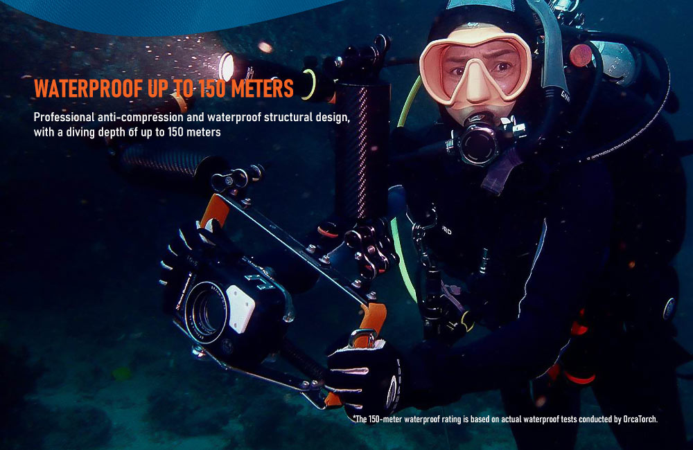 Waterproof to 150 meters