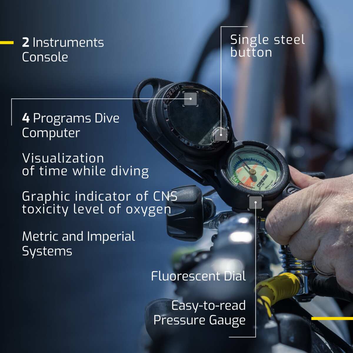 Cressi Donatello 2-Gauge Console KS870220 - Scuba