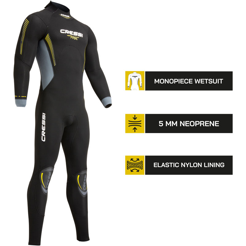 Cressi 5mm Fast Men's Full Wetsuit