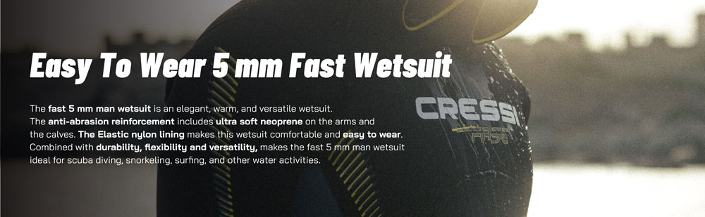 Cressi 5mm Fast Men's Full Wetsuit