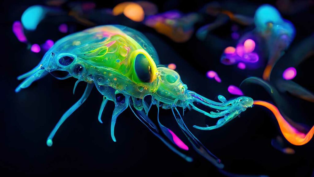 bioluminescent plankton