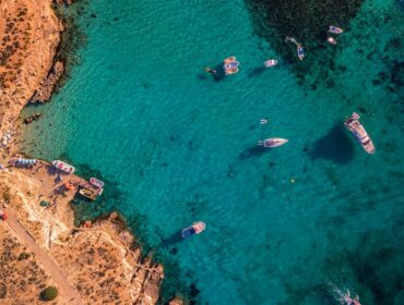 aerial view of Malta shore