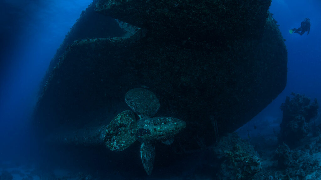 Salem Express shipwreck underwater in the red sea