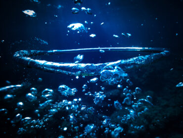 Bubble Rings Underwater