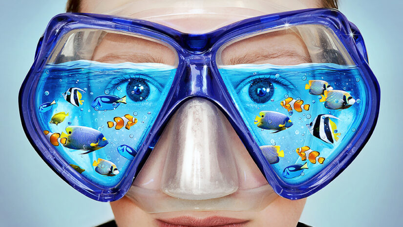 woman scuba diver