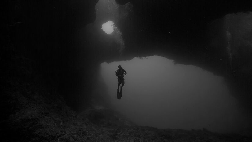 cave diving
