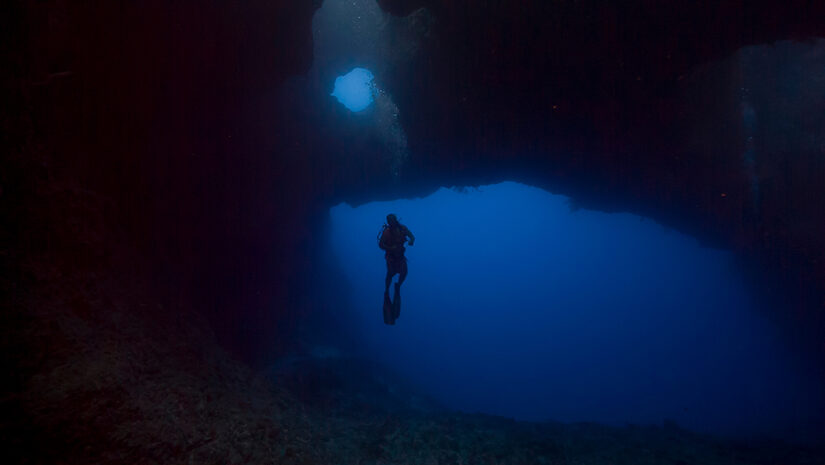 cave diving