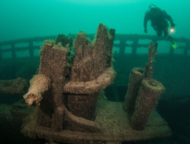 Wooden Schooner Shipwreck in Lake Michigan By ead72 via Adobe Stock