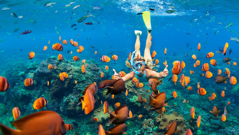 snorkeling underwater
