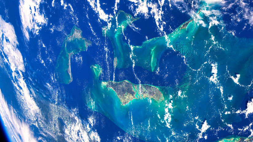 The Caribbean seen from space. Digital enhancement. Elements of this image furnished by NASA.