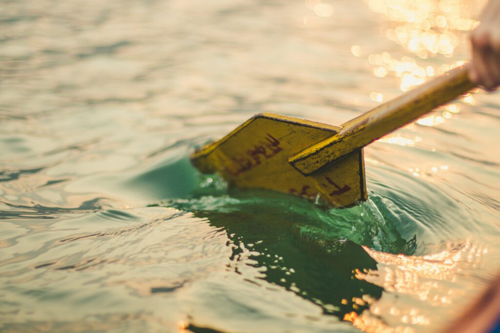 Someone going on a kayak dive