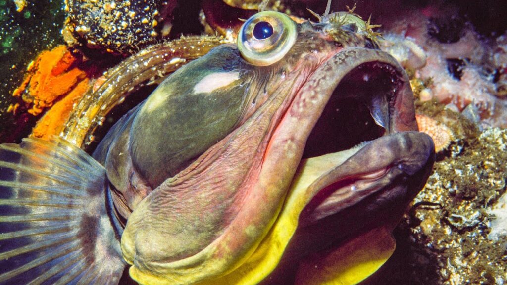 A photo of a sarcastic fringehead