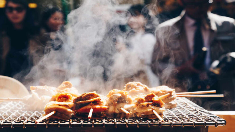 Tsukiji outer market selling street food