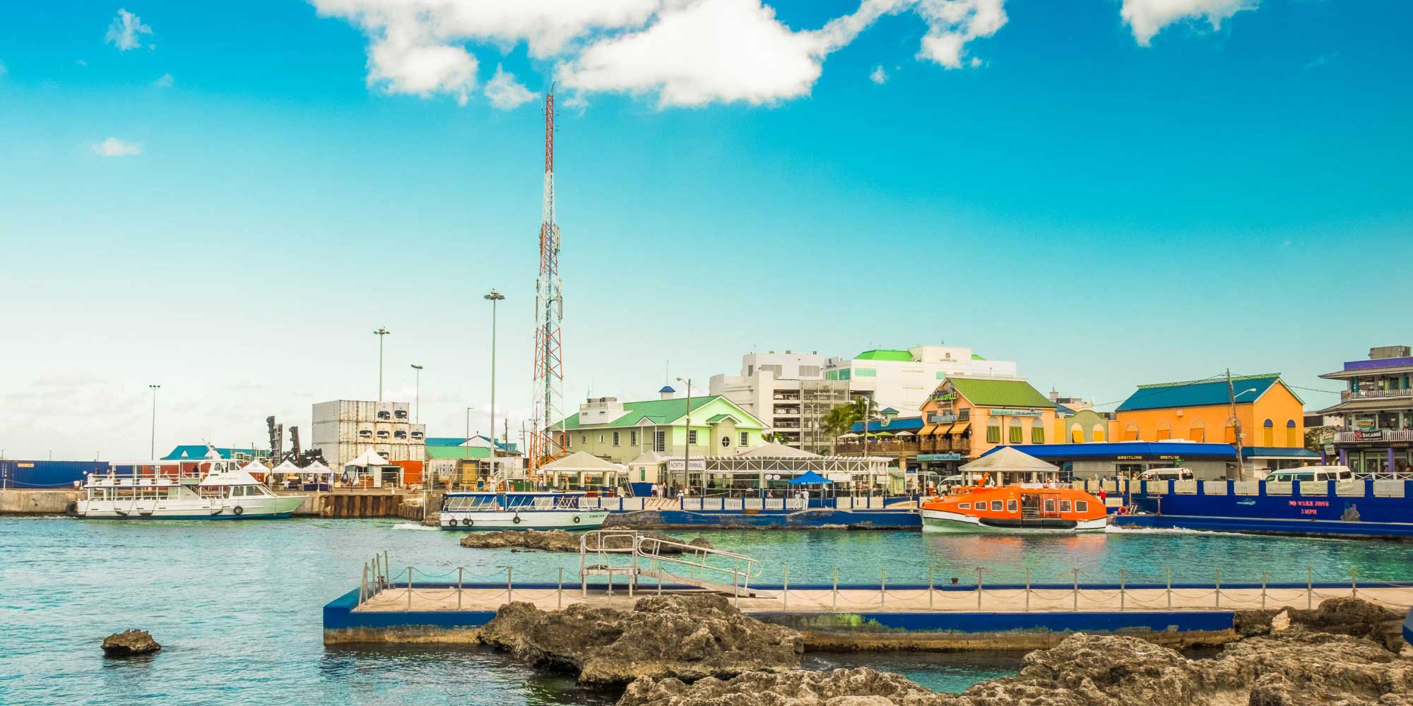 colorful dock in George Town