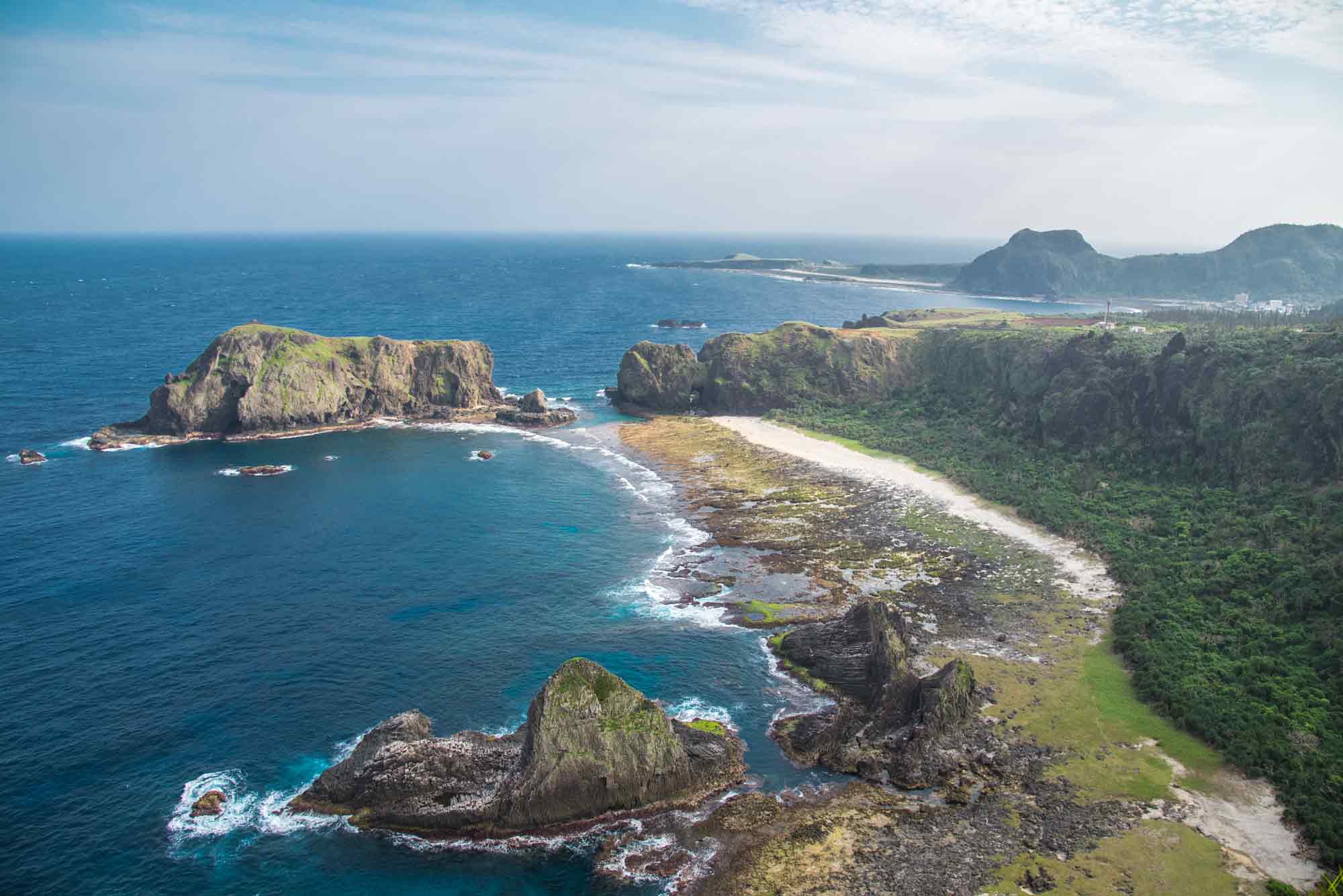 aerial view of Green Island, near Taitung County, Taiwan