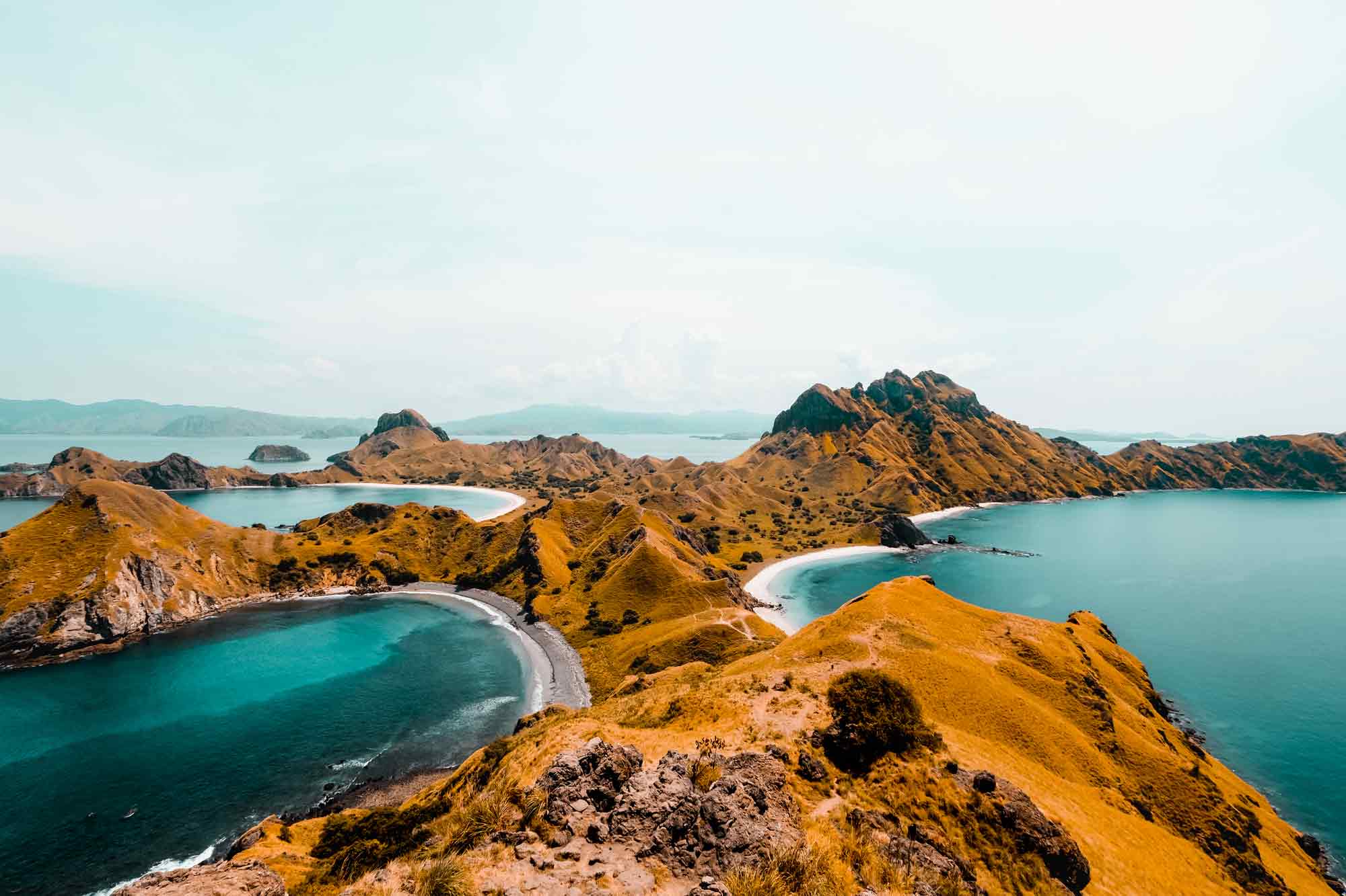 aerial view of Padar Island in Komodo National Park, Indonesia