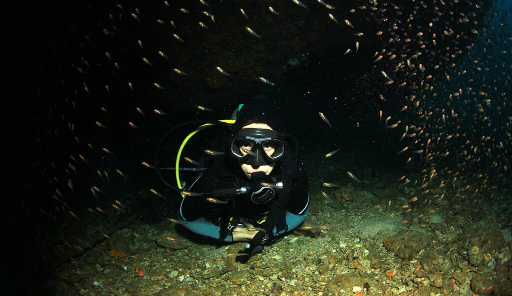 night scuba diving