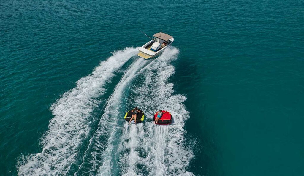 tubing pull a tube behind a boat