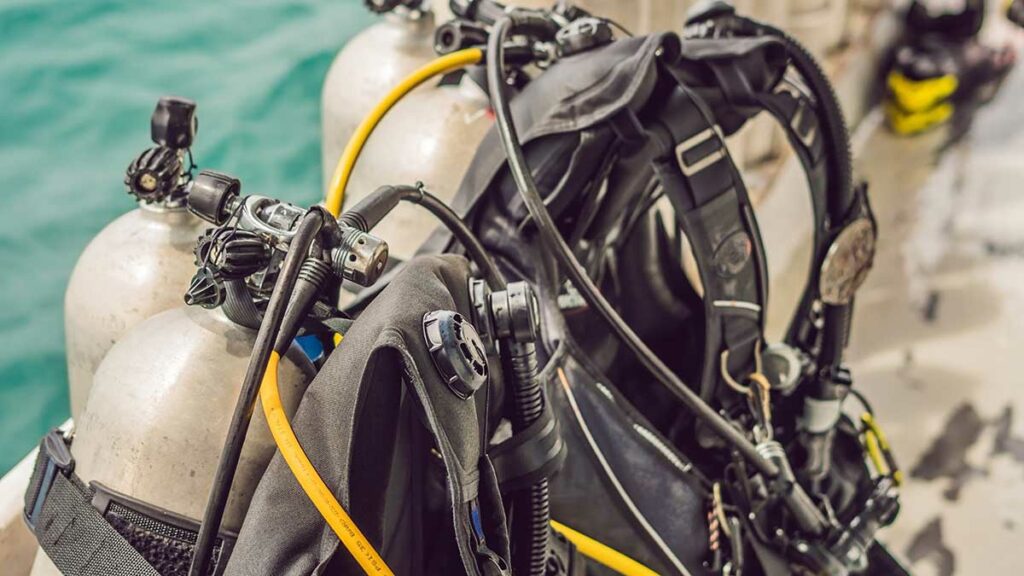 scuba diving gear
