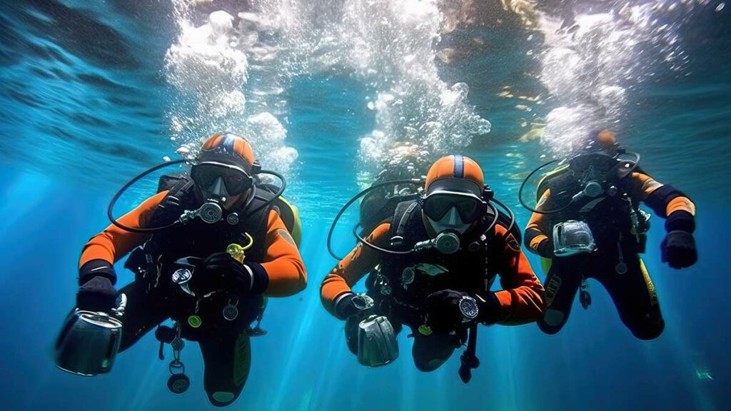 scuba diver group