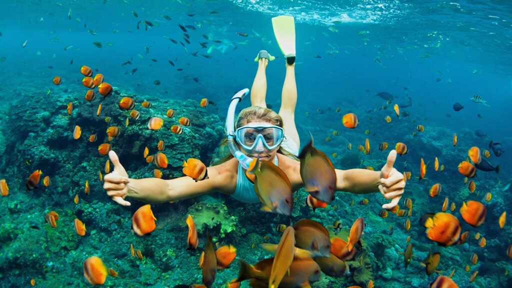 snorkeling underwater