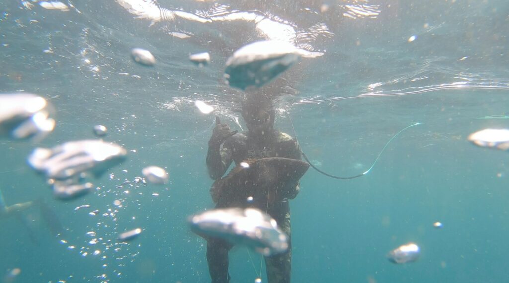 spearfisher posing for the camera