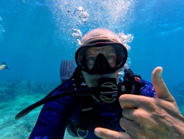 diver in the cayman islands