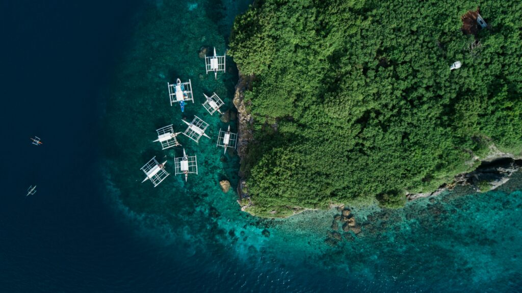 Aerial view of Pescador Island