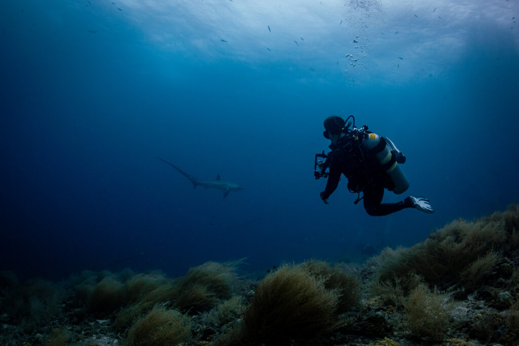 Female diver in Malapascua Island