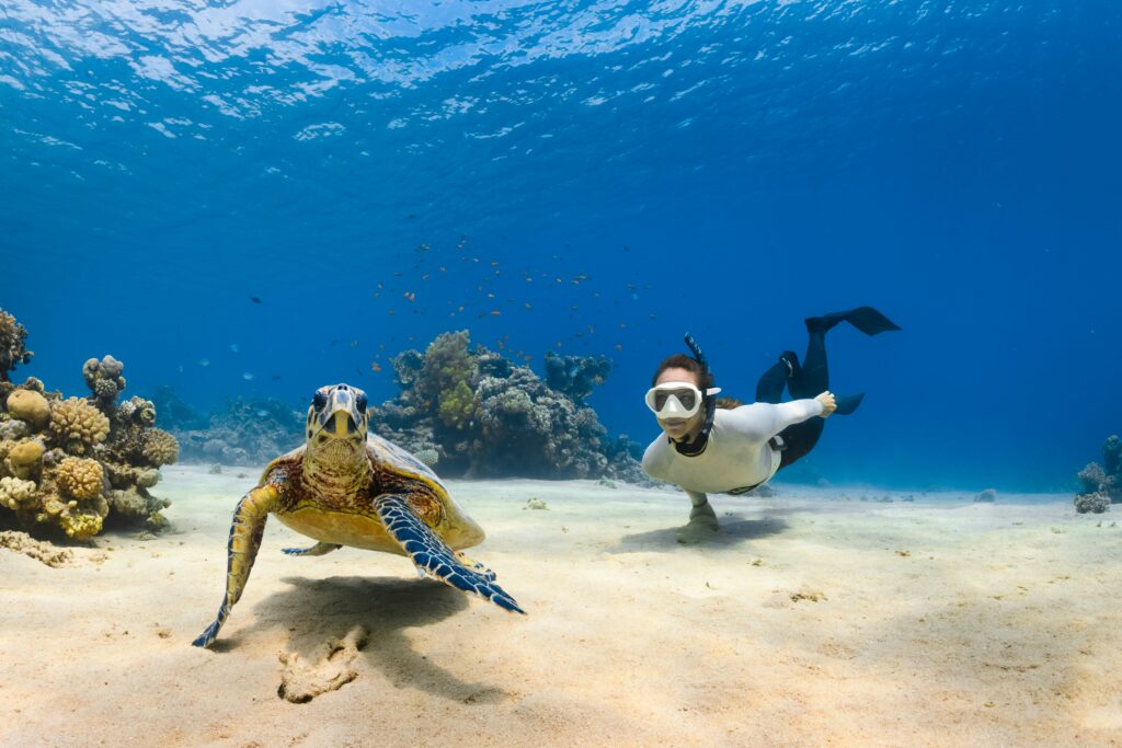 Female diver interested in PADI Women's Dive Day 2024
