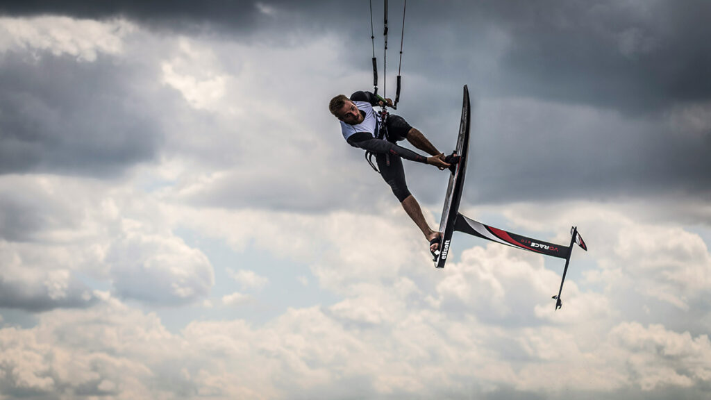 Man demonstrates what is kite foiling